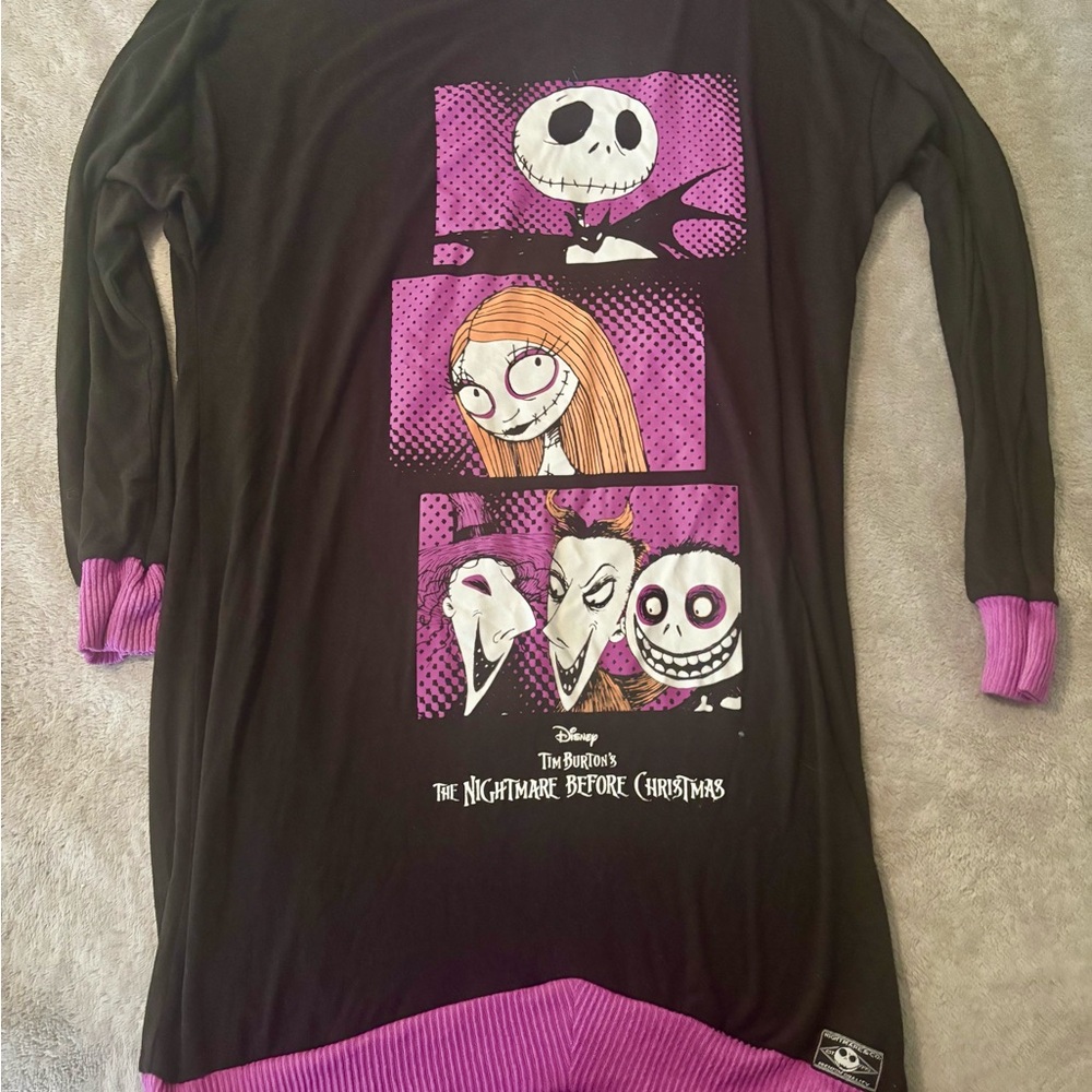 Disney Small Black & Purple Nightmare Before Christmas Pajama Dress
